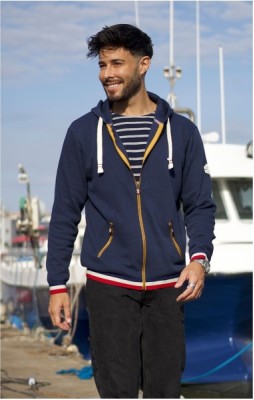 Sweat zippé à capuche Homme ANTON - MARINE