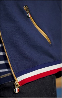 Sweat zippé à capuche Homme ANTON - MARINE