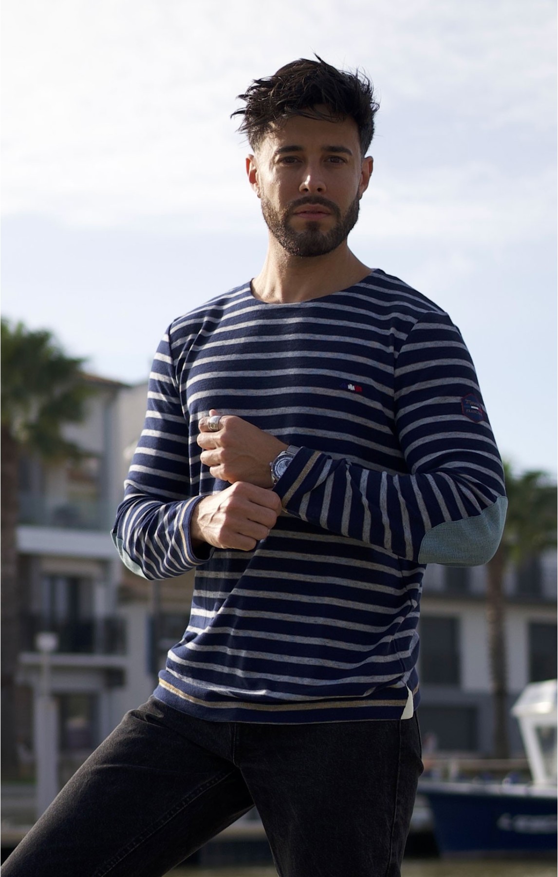 Marinière homme - MARCEL BIS MARINE ECRU