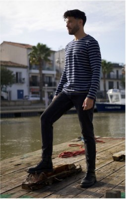 Marinière homme - MARCEL BIS MARINE ECRU