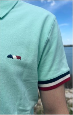 Polo manches courtes homme HUMBERT VERT PASTEL