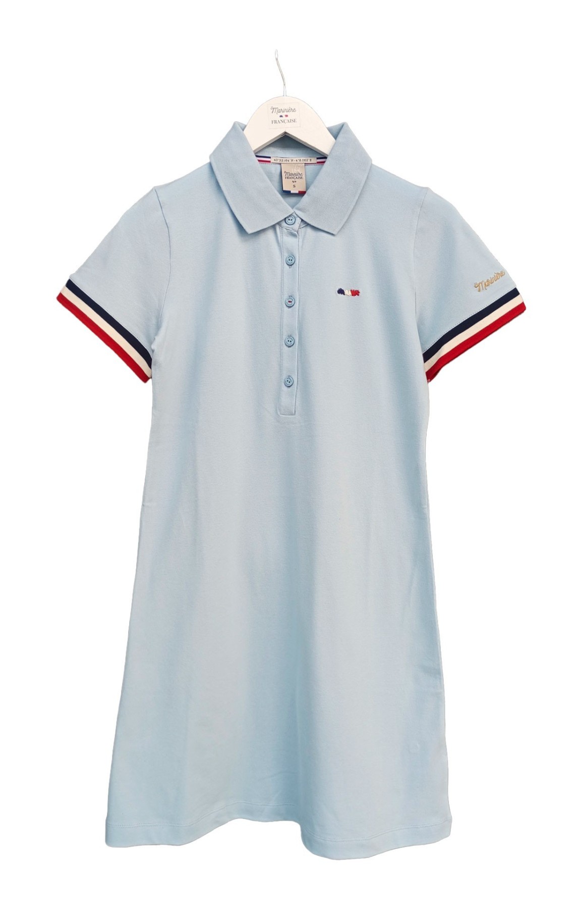 Robe polo femme LAURENCE BLEU CIEL