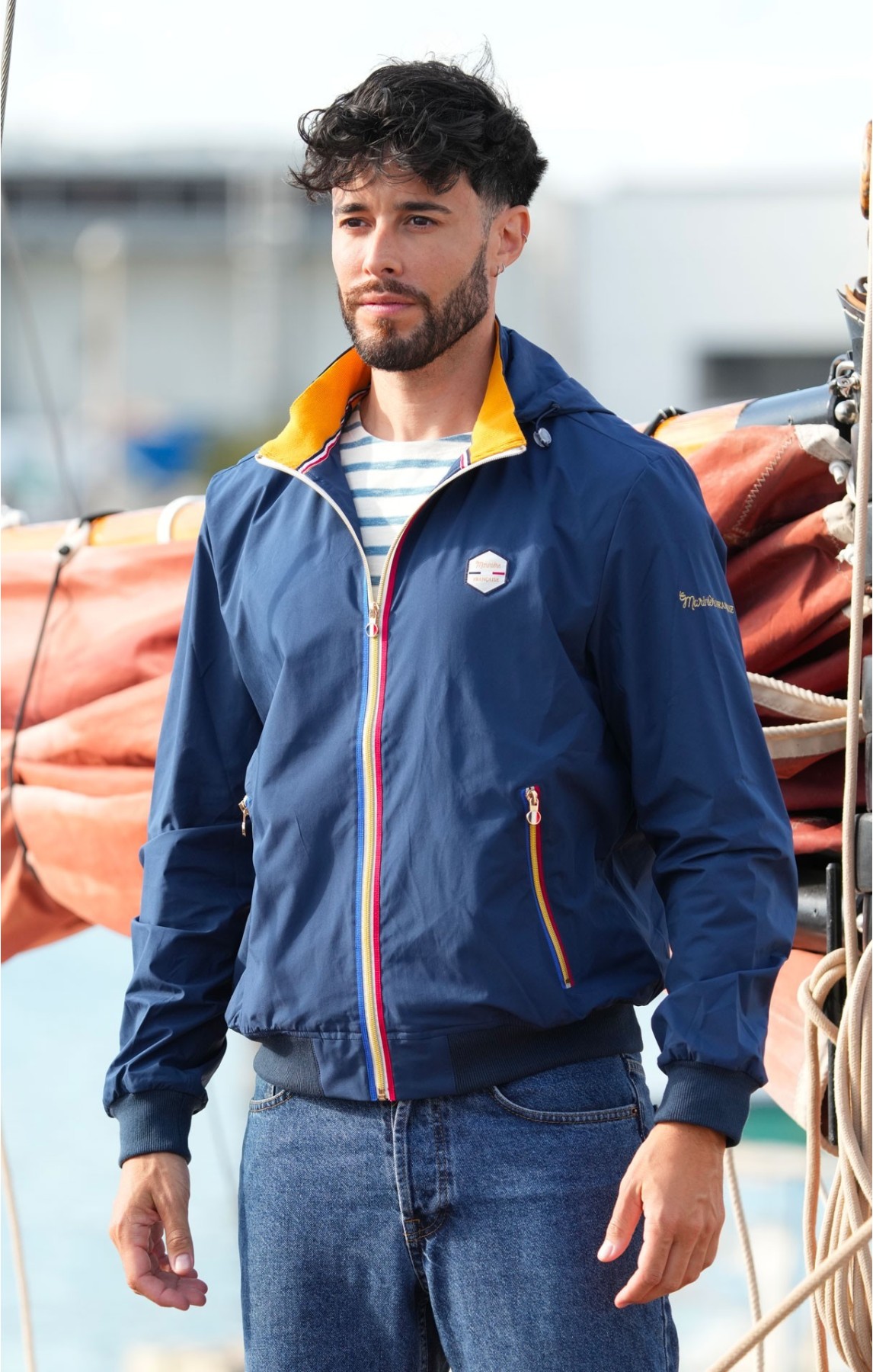 Veste coupe vent homme KARL BIS MARINE